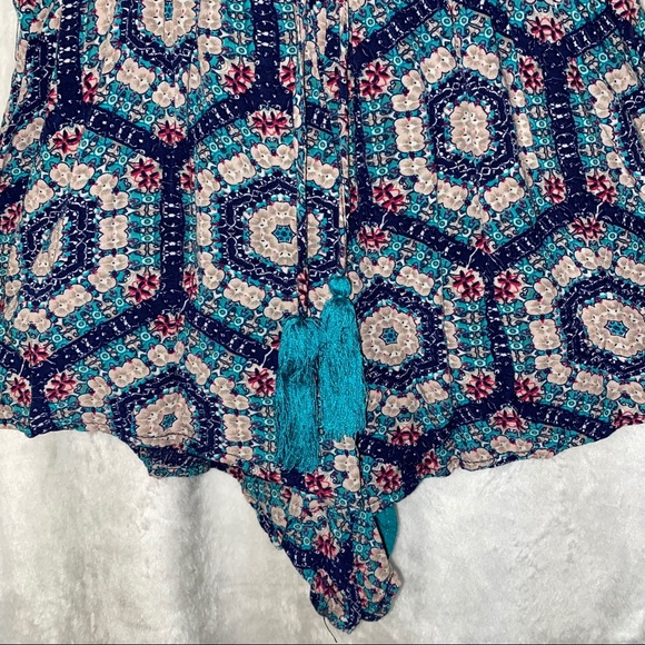 Lulus Retro Print Long Sleeve Romper - Picture 3 of 4